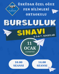 2025-2026 EĞİTİM-ÖĞRETİM DÖNEMİ BURSLULUK SINAVI