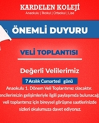 Kardelen Çiçeği Anaokulu 1. Dönem Veli Toplantısı