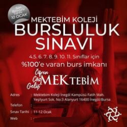 MEKTEBİM KOLEJİ BURSLULUK SINAVI