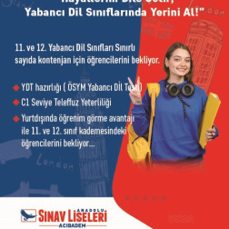 11. ve 12. Yabancı Dil Sınıflarında Yerini Al