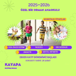 2025 - 2026 Erken Kayıt Dönemimiz Başladı!