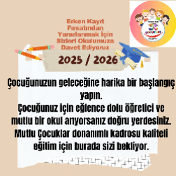 2025-2026 Eğitim Yılı Erken Kayıtları Başladı! 🎉📚