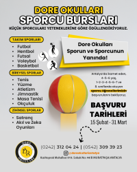 DORE OKULLARI SPORCU BURSU