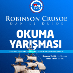 📖 Özel Gaziosmanpaşa Açı Koleji Anadolu Lisesi Robinson Crusoe Okuma Yarışması Başlıyor! 📚