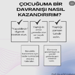 Çocuğuma Bir Davranışı Nasıl Kazandırırım ?