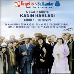5 ARALIK DÜNYA KADIN HAKLARI GÜNÜ KUTLU OLSUN!
