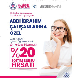 ABDİ İBRAHİM ÇALIŞANLARINA ÖZEL %20 EĞİTİM BURSU İMKANI
