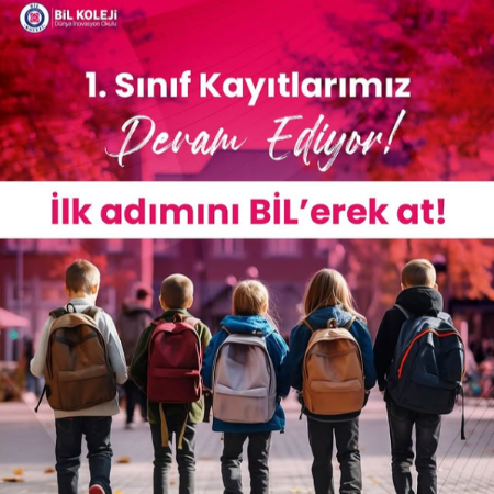 Minik adımlar, büyük hayaller! 🌟 BİL Koleji’nde 1. sınıf kayıtlarımız devam ediyor.
