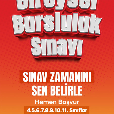 Bireysel Bursluluk Sınavlarımız Başladı!