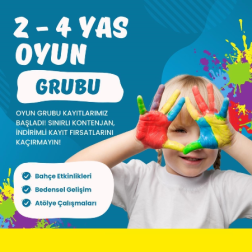 Özel Sevgi Pınarı Eğitim Kurumları Anaokulu olarak 2 - 4 Yaş Oyun Grubu Kayıtlarımız Başladı!