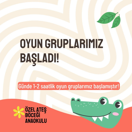 Özel Ateş Böceği Anaokulu'nda Oyun Gruplarımız Başladı!