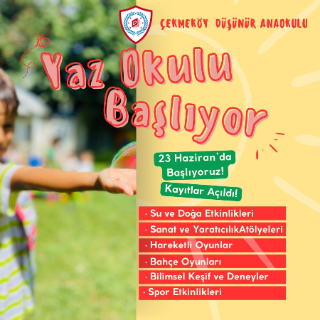 Yaz Okulu Başlıyor