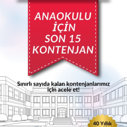 Anaokulu için son 15 kontenjan!