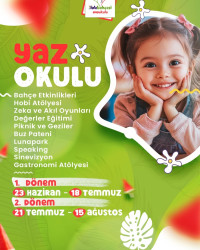 ☀️ Kestel Lale Bahçesi Anaokulu Yaz Okulu Başlıyor! 🎨🌸
