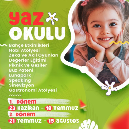 ☀️ Kestel Lale Bahçesi Anaokulu Yaz Okulu Başlıyor! 🎨🌸