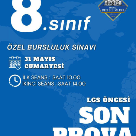 ÖZEL BURSLULUK SINAVI