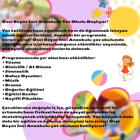 Yaz Okulu Başlıyor!