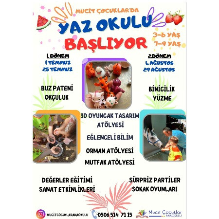 MUCİT ÇOCUKLARDA YAZ OKULU BAŞLIYOR