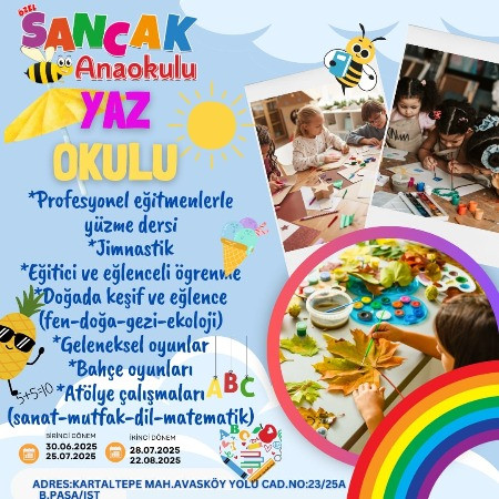 🎉 Özel Bayrampaşa Sancak Anaokulu Yaz Okulu Başlıyor! ☀️