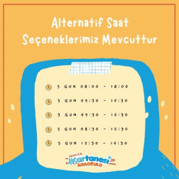 ALTERNATİF SAAT SEÇENEKLERİMİZ MEVCUTTUR