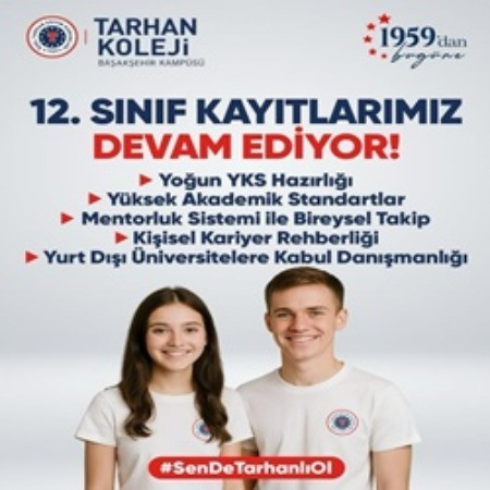 📍Tarhan Koleji Başakşehir Kampüsümüzde 12.sınıf kayıtlarımız devam ediyor!