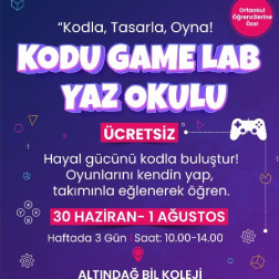 “Kodla, Tasarla, Oyna! - Kodu Game Lab Yaz Okulu” ORTAOKUL ÖĞRENCİLERİNE ÖZEL ÜCRETSİZ