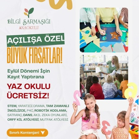 🎉 Açılışa Özel Büyük Fırsat! Yaz Okulu Ücretsiz!