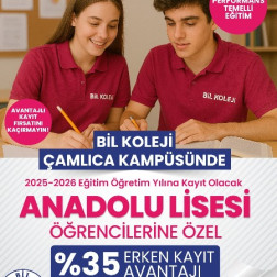 BİL KOLEJİ ÇAMLICA KAMPÜSÜNDE %35 ERKEN KAYIT AVANTAJI