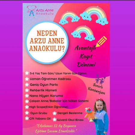 Neden Arzu Anne Anaokulu?