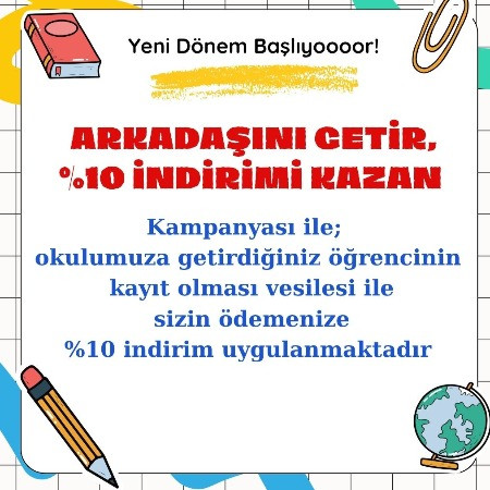 ARKADAŞINI GETİR , %10 İNDİRİM KAZAN !