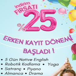 %25 İndirimle Yeni Döneme Merhaba!