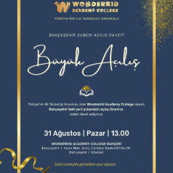 Wonderkid Academy Collage Bahçeşehir'de açılıyor!