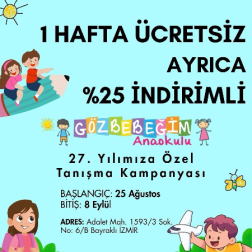 Gözbebeğim Anaokulu’nda Kaçırılmayacak Fırsat!