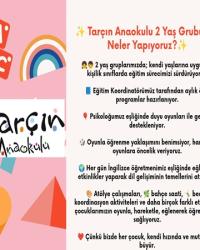 Tarçın Anaokulu 2 Yaş Grubunda Neler Yapıyoruz?