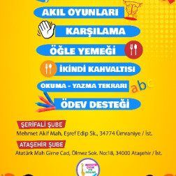 İLKOKULLAR İÇİN ÇOCUK KULÜBÜ- ÖDEV DESTEĞİ
