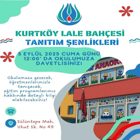 Kurtköy Lale Bahçesi Tanıtım Şenliğimize Davetlisiniz!