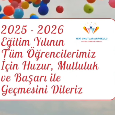 2025–2026 Eğitim Öğretim Yılı Hoşgeldi! 📚