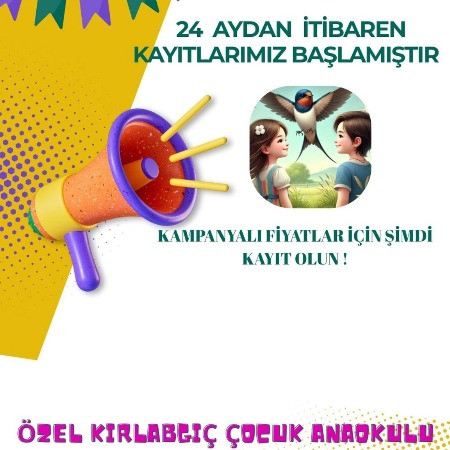 Kırlangıç Anaokulu’nda Kayıtlar Başladı!