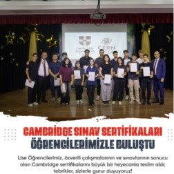 📌 Cambridge Sınav Sertifikaları Öğrencilerimizle Buluştu!