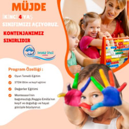 Beyaz İnci Anaokulu’nda 4 Yaş Grubu İçin 2. Sınıf Açılıyor!