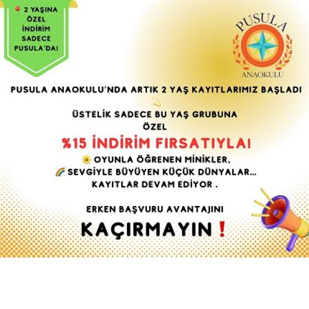 2 YAŞ KAYITLARIMIZ BAŞLAMIŞTIR