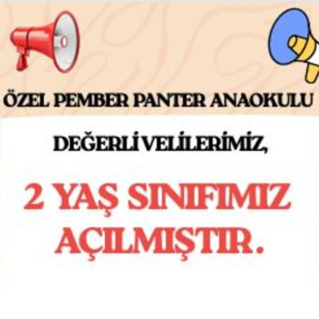 🧸 2 Yaş Sınıfımız Açılmıştır!