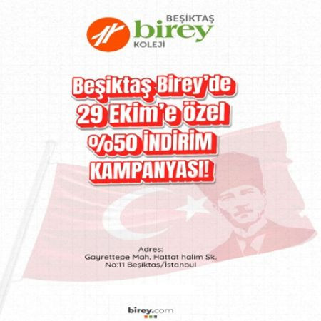 29 Ekim Cumhuriyet Bayramı’na Özel %50 İndirim!