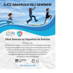 🎓 İlkiş Anaokulu Veli Semineri – “Okul Sonrası ve Yaşantısı ile Sınırlar”