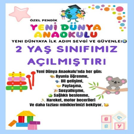 2 Yaş Sınıfımız Açılmıştır!