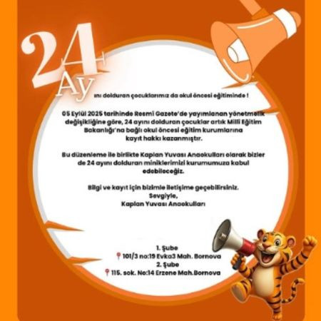 24 Ayını Dolduran Çocuklarımız da Okul Öncesi Eğitiminde !