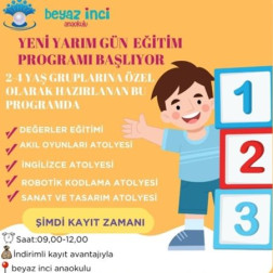 Yeni Yarım Gün Eğitim Programı Başlıyor!