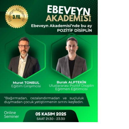 Ebeveyn Akademisi’nde Bu Ay: Pozitif Disiplin Semineri