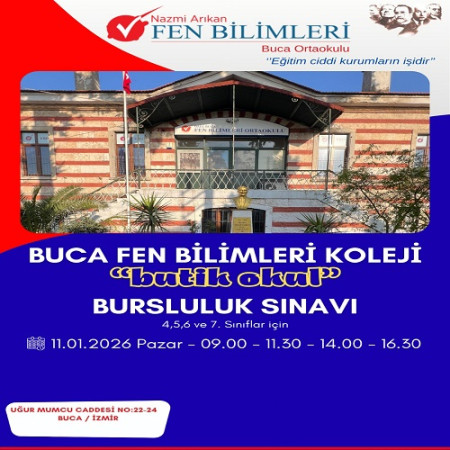🎓 Özel Buca Fen Bilimleri Ortaokulu Bursluluk Sınavı Başvuruları Başladı! 🎓