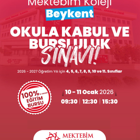 Okula Kabul ve Bursluluk Sınavı Başvuruları Başladı!